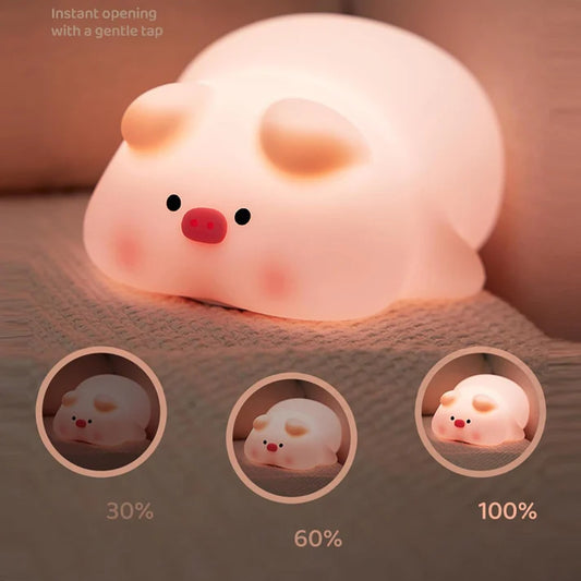 Piggy LED USB Rechargeable Lamp